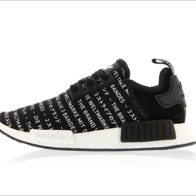 Adidas NMD Blackout/Whiteout, Men's Fashion, Footwear, Sneakers on Carousell