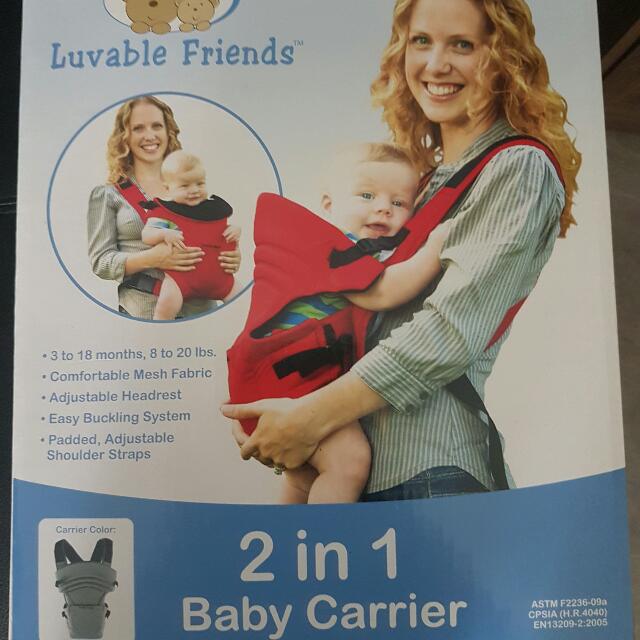 Luvable Friends 2 In 1 Baby Carrier Babies Kids Going Out Carriers Slings On Carousell