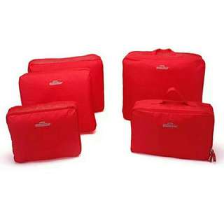 5 In 1 Korea Travel Bag Organizer Set