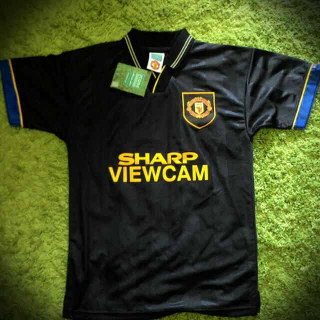 Bnwt Manchester United Retro 1994 Away Black Jersey Sports On Carousell