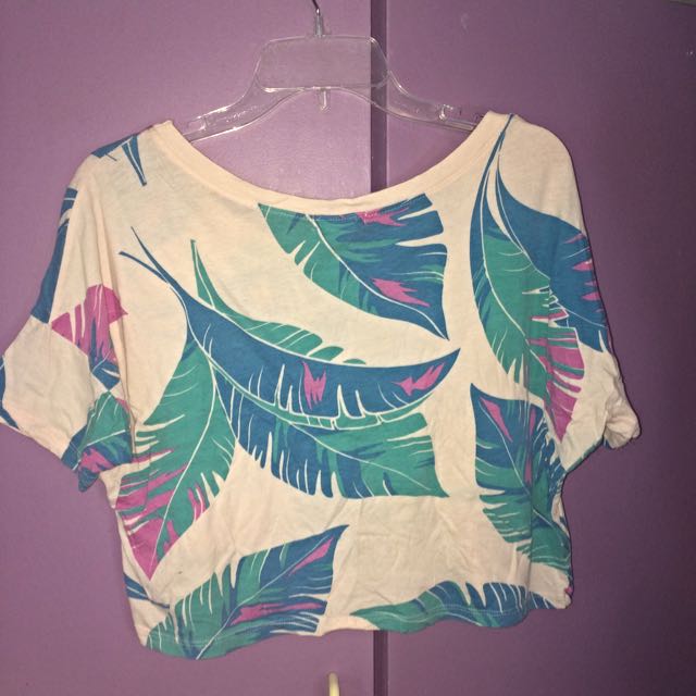 feather crop top forever 21