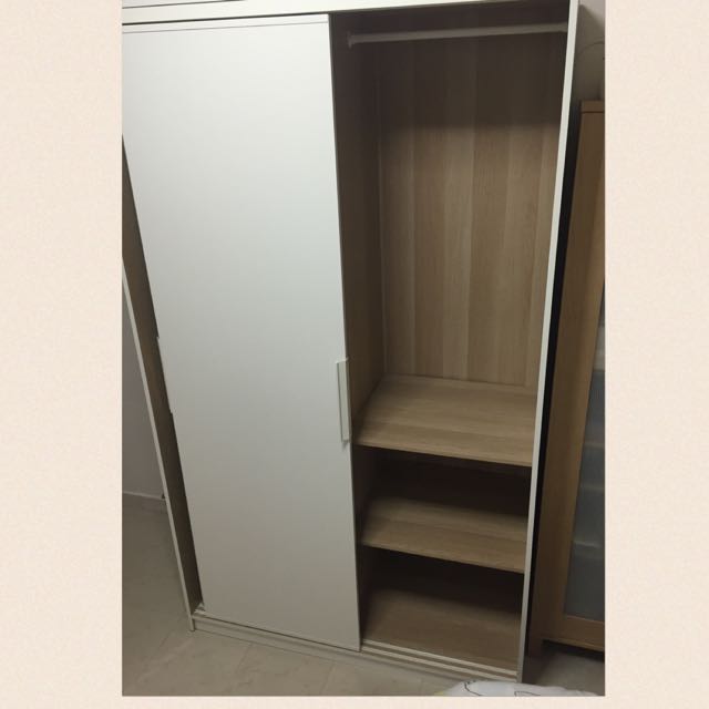 Reserved Ikea Wardrobe Sliding Doors Morvik Furniture On Carousell