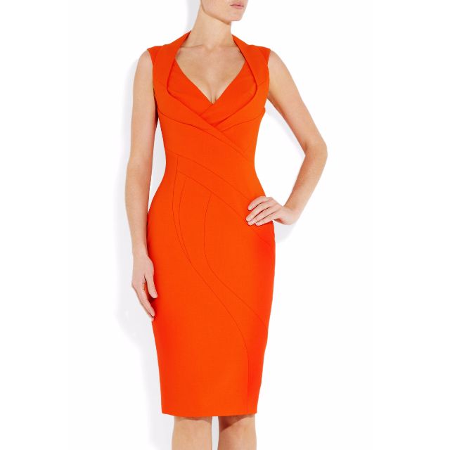 Karen Millen Orange Dress, Women's Fashion, Dresses & Sets 