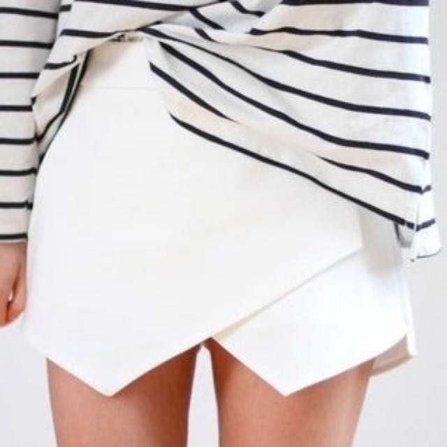 white envelope skirt