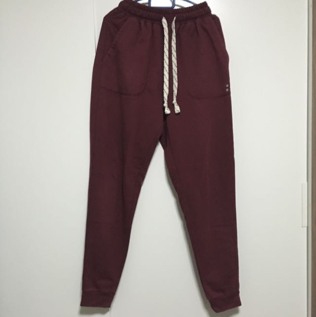 10 Factorie Maroon Sweat Pants Men s Fashion Bottoms Trousers