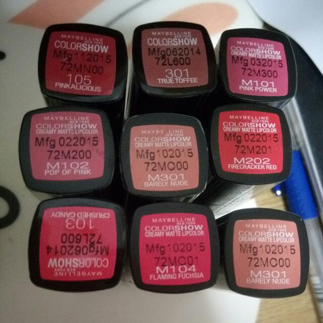 Maybelline Colorshow Matte Lipstick Authentic Beauty Personal Care Face Face Care On Carousell