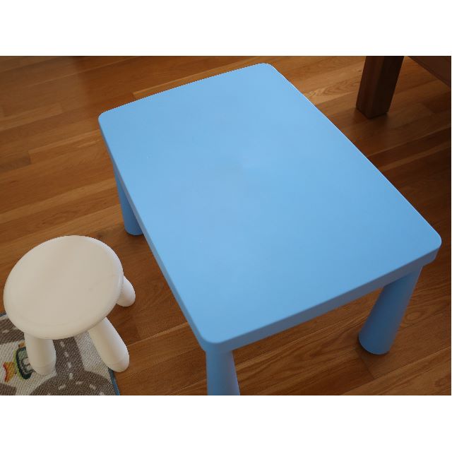 Ikea Child Table 76 54 47cm And Stool Furniture On Carousell