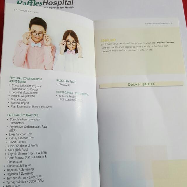 Raffles Hospital Deluxe Health Screening Package, Tickets & Vouchers