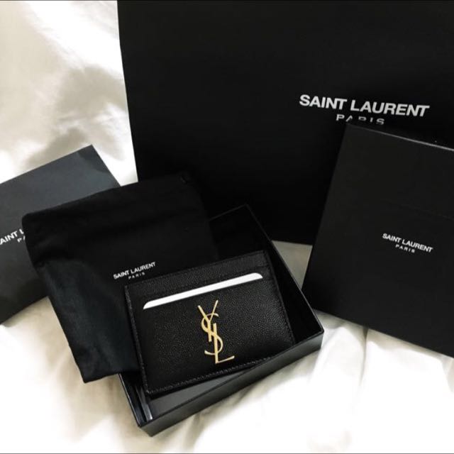 BN YSL Black and Gold Cardholder