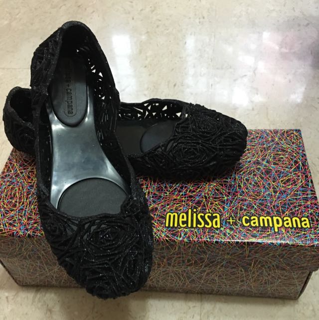 Brand New Melissa Campana Fitas Black Women s Fashion Footwear Flipflops and Slides on Carousell