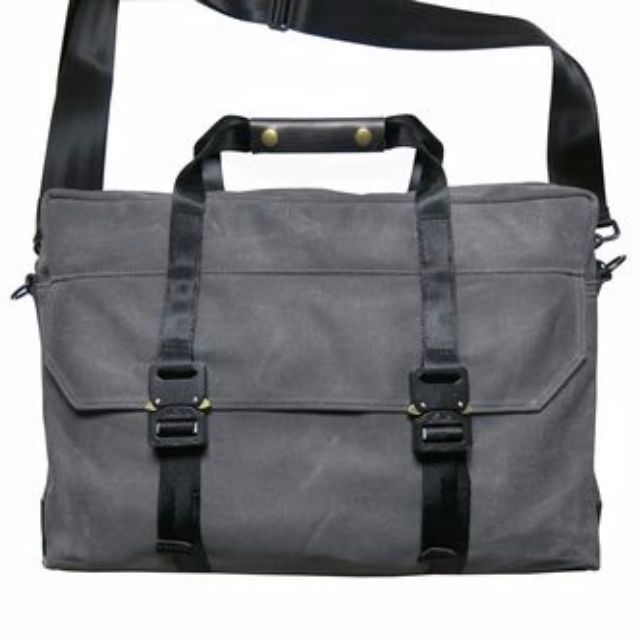 Defy Bags Defender Workcase / Briefcase Grey Wax Canvas, Men's