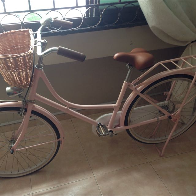 old school bike with basket