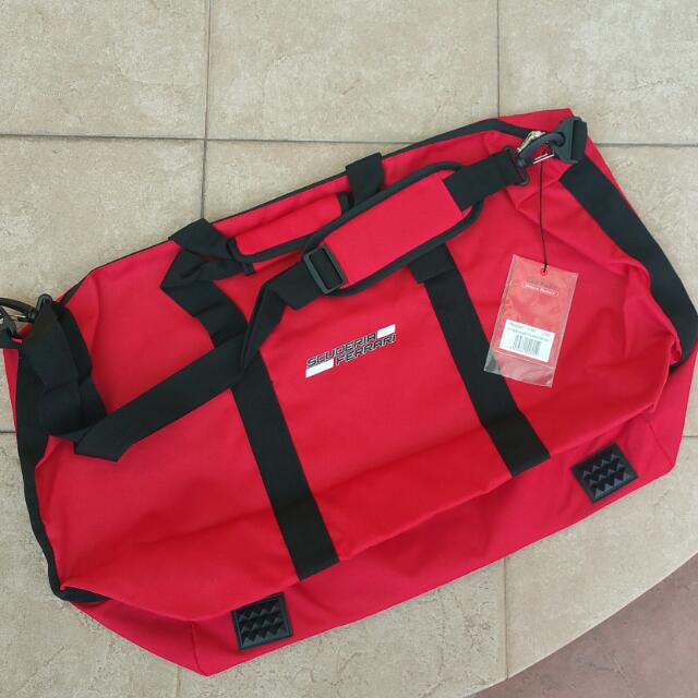 Scuderia Ferrari F1 Tifosi Cavallino Weekend Gym Overnight Carryall Carry All Sling Duffel Bag Scudetto Weekender Rosso Corsa Prancing Horse Car Accessories On Carousell