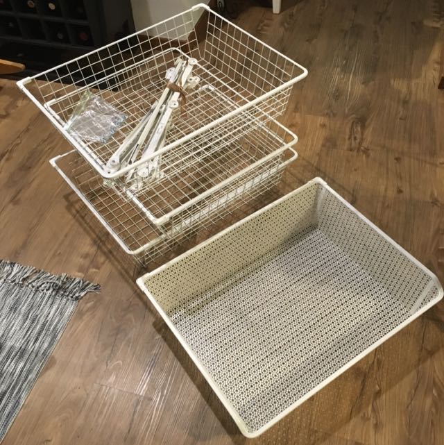 IKEA Komplement Wire Baskets X4, Furniture & Home Living, Home