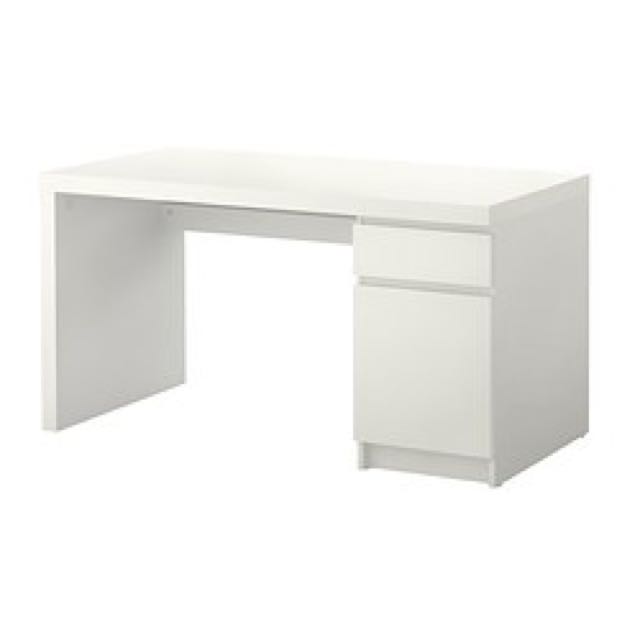 Ikea Malm White Desk Furniture On Carousell