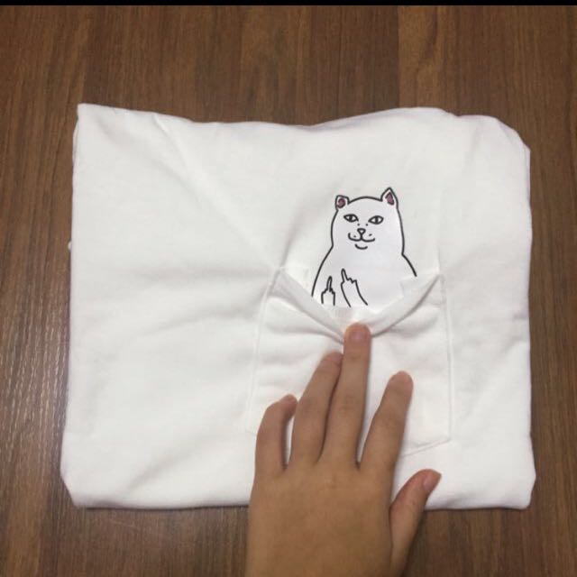 Limited Promo Ripndip Cat Middle Finger Pocket Tee Women S