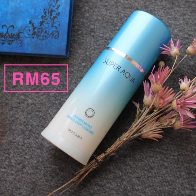 super aqua oxygen micro visible deep cleanser
