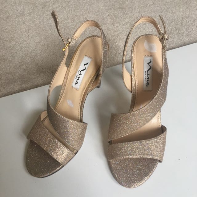 nina gold heels