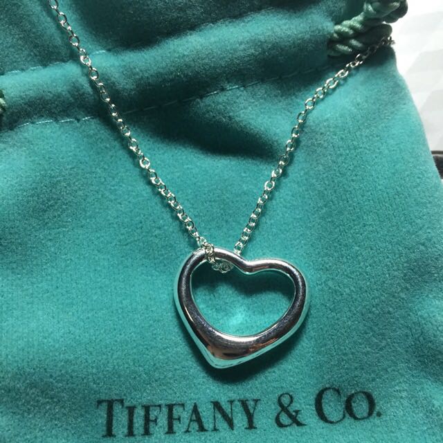 Tiffany u0026 Co. ELSA PERETTI™ OPEN HEART PENDANT, Women's Fashion, Jewelry u0026  Organisers, Necklaces on Carousell