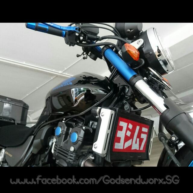 Cb400 Radiator Cover Yoshimura - Honda CB400 Revo - Custom Radiator Guard by Godsendworx ...