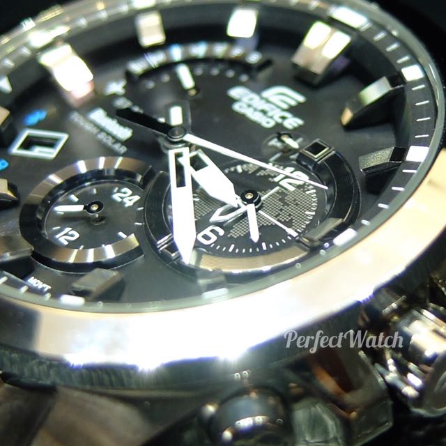 CASIO EDIFICE DUAL DIAL WORLD TIME IN STAINLESS STEEL BAND