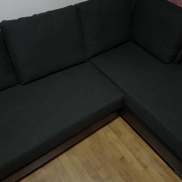 Crate And Barrel Fabric Sofa, Furniture & Home Living, Furniture, Sofas