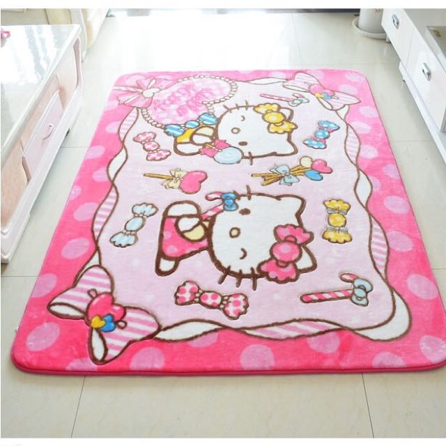 Hello Kitty Huge Carpet Machine Washable Leopard Print Baby Crawl