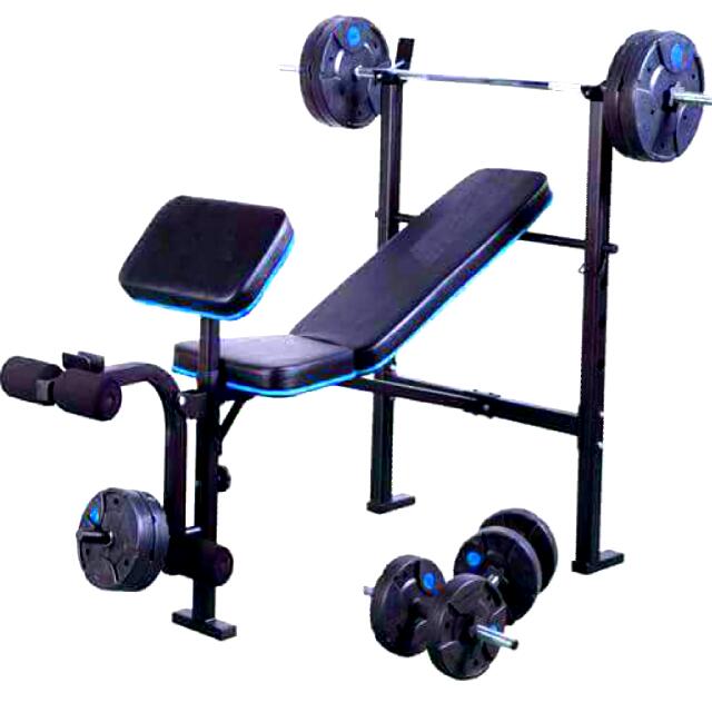 Winnow 268 Weight Bench Package With 100lbs Plates Vinyl Php