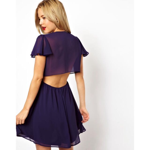 open back wrap dress