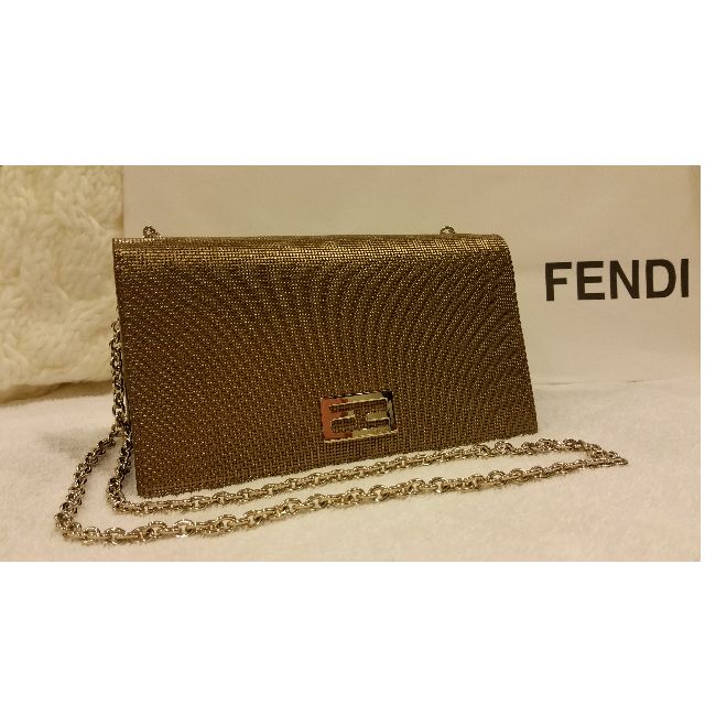 bronze gold clutch bag