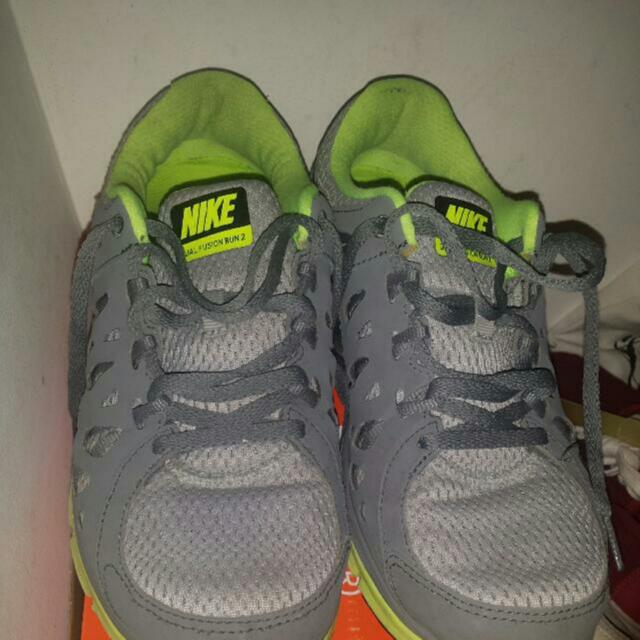 nike green and grey shoes
