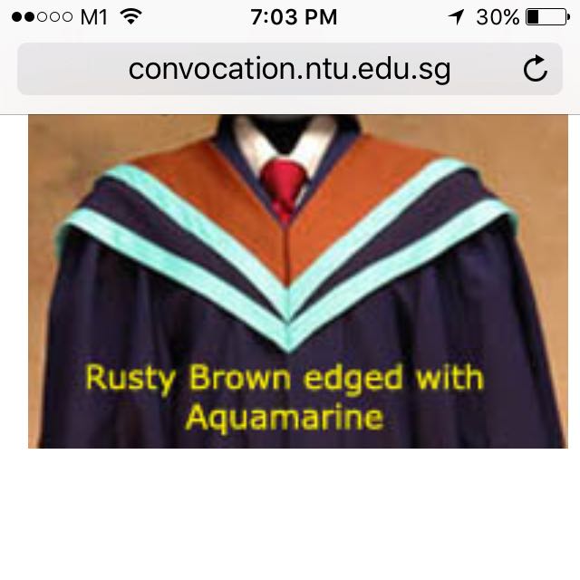 ntu convocation gown colour