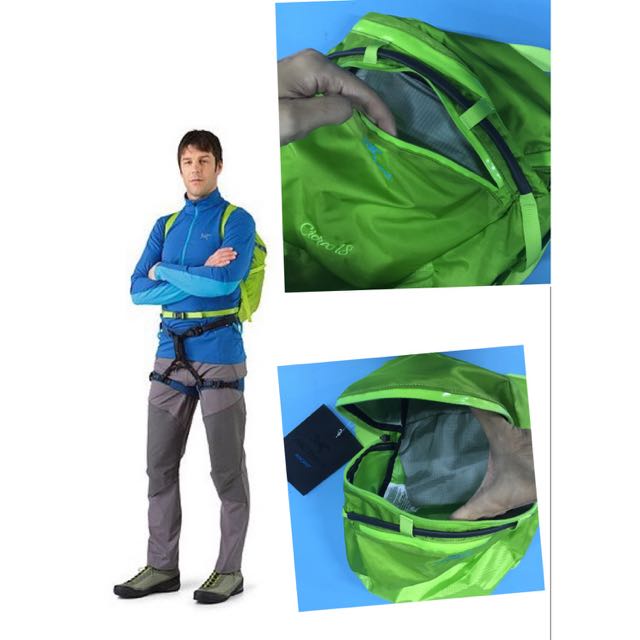 BNIP Arcteryx Cierzo 18 Ultra Light Backpack Glowing Green Sports Equipment Sports Games Water Sports on Carousell