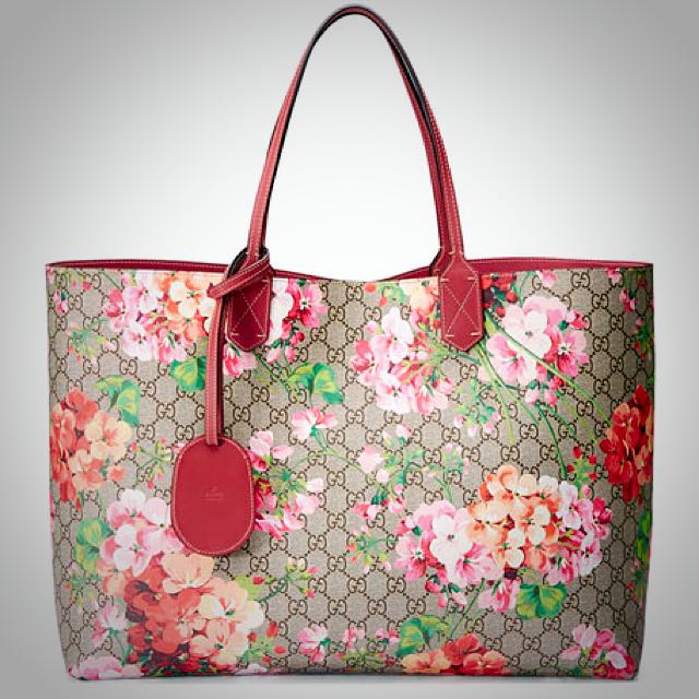 Gucci floral top print tote