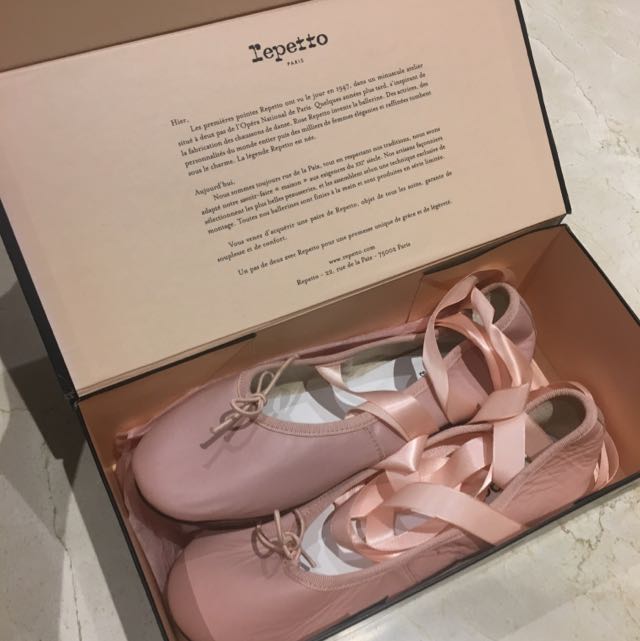 法国精品repetto 全新粉裸色 芭蕾舞鞋