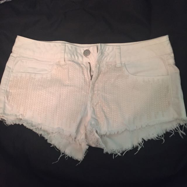 american eagle sequin pocket shorts