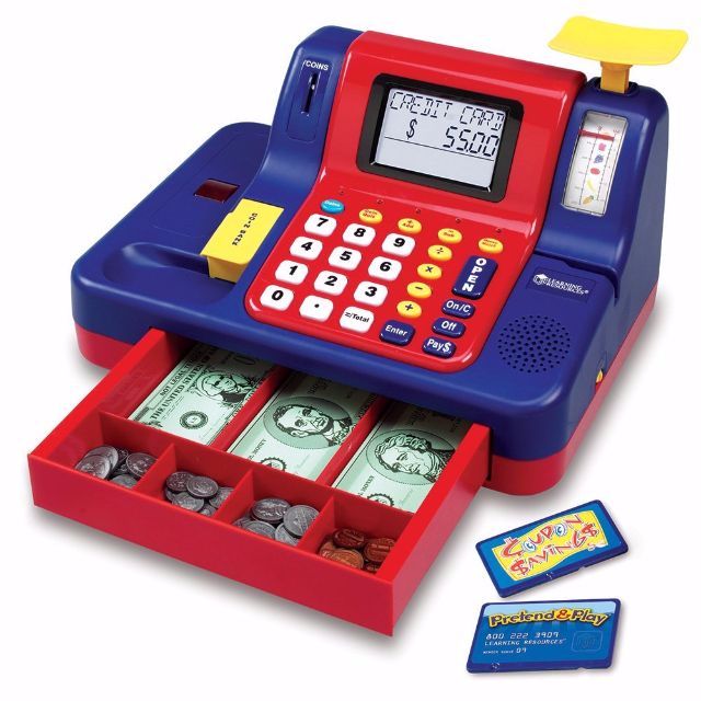 learning resources pretend and play teaching cash register