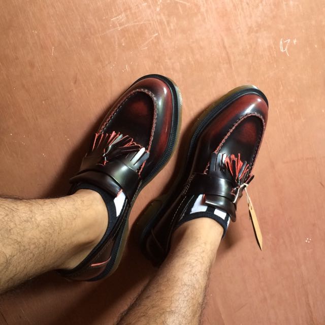 Dr martens adrian bar loafers shop in red