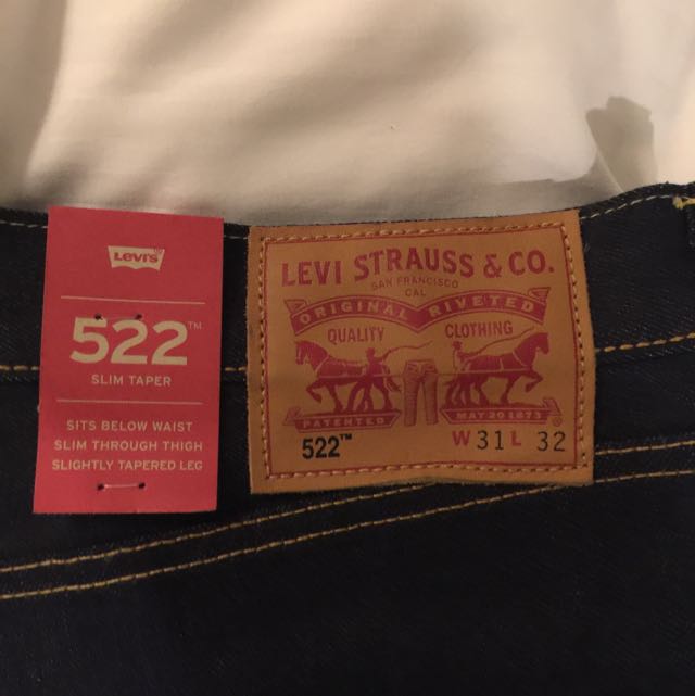 Levi's 522 Slim Taper Selvedge Jean, Men's Fashion, Bottoms, Jeans on  Carousell
