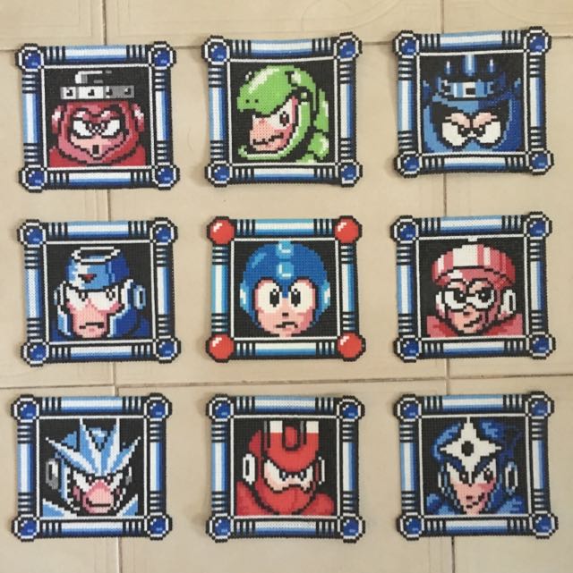 Megaman 3 Stage Select Perler Hama Beads 3mm Nintendo Hobbies