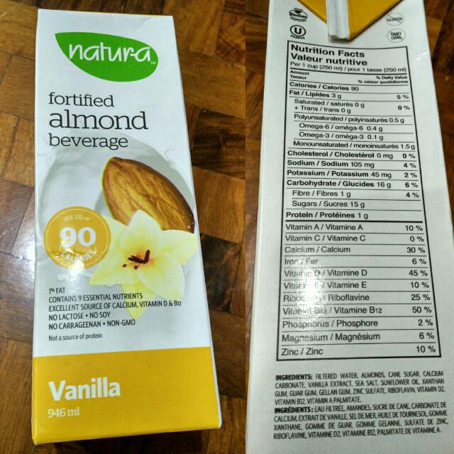 Natura Almond Milk Gluten Free Soy Free Non GMO Healthy Milk Drink