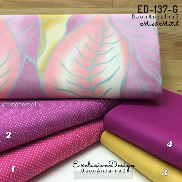 New Cotton Fabric Matching Collection Exclusive Design Daun