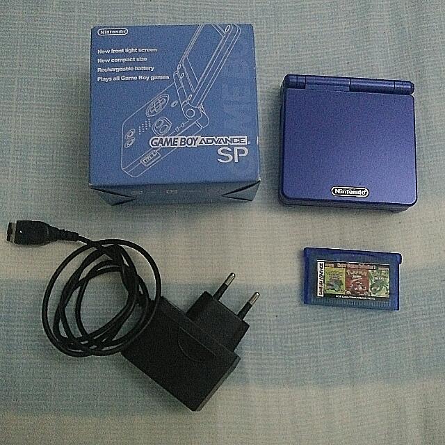 Nintendo Gameboy Advance Sp Blue Color Edition Included Free Gba