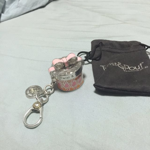 Twist Pout Keychain Charm Lip Balm In A Metal Gift Box Design Beauty Personal Care Face Face Care On Carousell