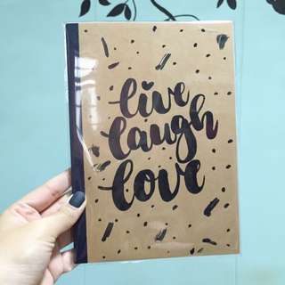 A5 Live Laugh Love Notebook