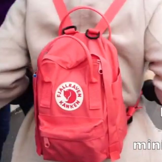 kanken mini peach pink