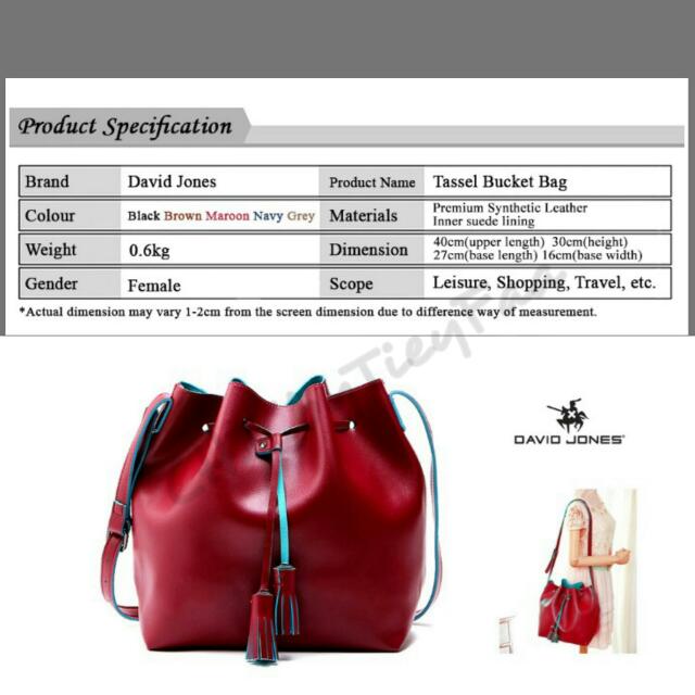 david jones bucket bag