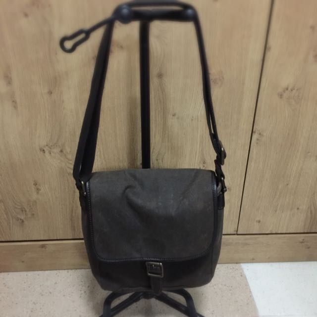 fossil waxed canvas messenger bag