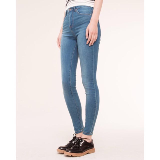 high waist skinny jeans pull and bear