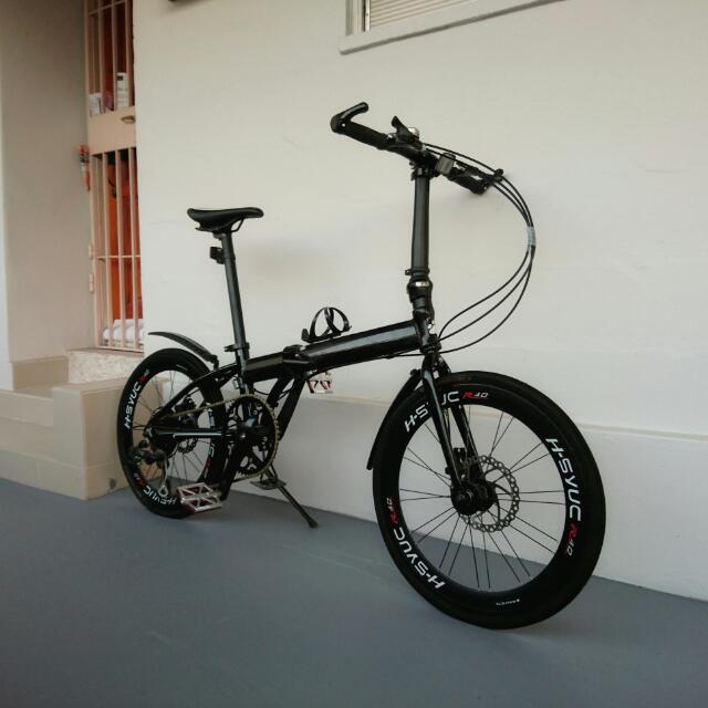 Hachiko Foldable Bicycle 20 Wheels Punctured Rear Wheel Sports On Carousell